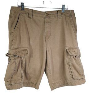 Old Navy Vintage Khaki Brown Classic Cargo Broken In Shorts Outdoor Wear